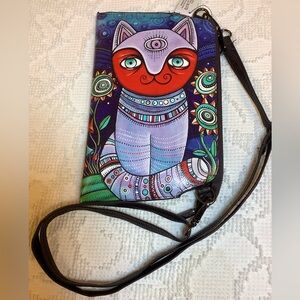 Space cat Colorful Cat Design Women's crossbody Bag